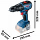 Акумуляторний ударний шуруповерт Bosch Professional GSB 18V-50 (06019H5106) (без АКБ та ЗУ)