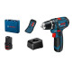 Акумуляторний шуруповерт Bosch Professional GSR 12V-15, 2 x АКБ GBA 12 B/2 Ач, ЗУ GAL 1230 CV, Toolbox Pro (0615990L28)
