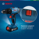Акумуляторний ударний шуруповерт Bosch Professional GSB 183-LI з 2 акб GBA 18V 2 Ah та з/в GAL 18V-20, в кейсі (06019K9100)