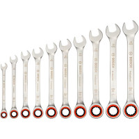Набор гаечных ключей с трещеткой Bosch Professional, 10 шт (1600A02AU0)