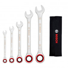 Набор гаечных ключей с трещеткой Bosch Professional, 5 шт (1600A02Z3D)