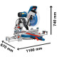 Пила торцювальна Bosch GCM 12 GDL, GTA 2500 W (GCM 12 GDL + GTA 2500 W)