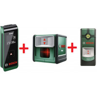 Лазерный дальномер Bosch PLR 20 (Zamo), Нивелир лазерный Bosch Quigo III, Детектор Bosch TRUVO