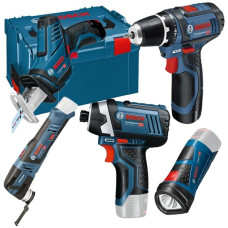 Набір із 5 акумуляторних інструментів Bosch 12 V Li-ion: GSR, GOP, GLI, GSA, GDR (0615990K11)