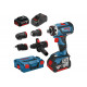 Акумуляторний шуруповерт Bosch GSR 18 V-60 FC Set (4 насадки) (06019G7100)