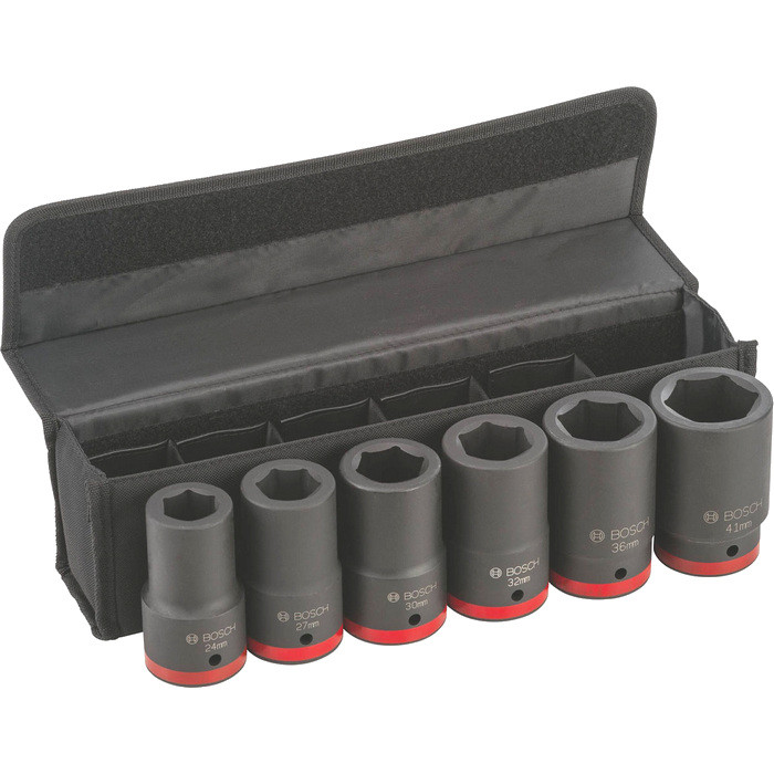 Набор ударных головок 1" Bosch 90 мм (6 шт.)