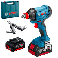 Акумуляторний ударний гайковерт Bosch GDX 180 LI Professional (0615990K9W) + Мультитул