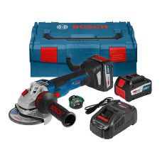 Кутова шліфувальна машина Bosch GWS 18V-10 SC, 2 акб 5 Ah, ЗУ GAL 1880 CV, L-Boxx, Bluetooth-модуль (06019G340D)