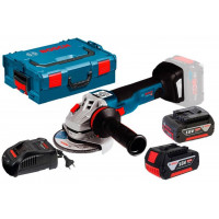 Угловая шлифмашина Bosch GWS 18V-10 C, 2 акб 5 Ah, ЗУ GAL 1880 CV, L-Boxx 136 (06019G310D)