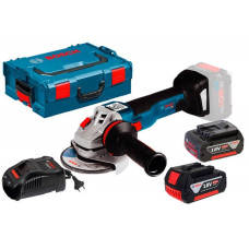 Кутова шліфувальна машина Bosch GWS 18V-10 C, 2 акб 5 Ah, ЗУ GAL 1880 CV, L-Boxx 136 (06019G310D)