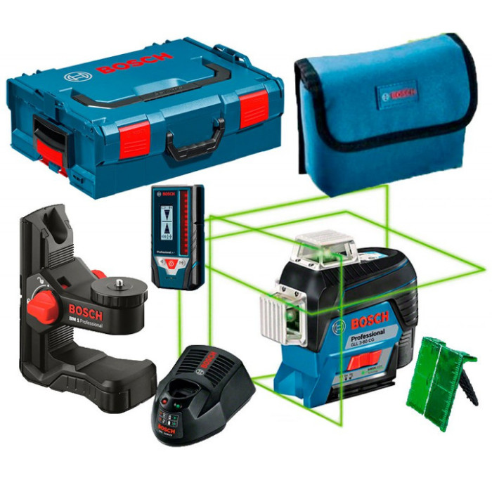 Лазерный нивелир Bosch GLL 3-80 CG, BM1, R 7, L-Boxx 136 (0601063T05)