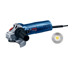 Кутова шліфувальна машина (болгарка) Bosch GWS 750 S (0601394121-5), алмазне сегментне коло 125 мм