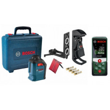 Лазерный нивелир Bosch GLL 2-20, BM3, Лазерный дальномер Bosch PLR 40 C (0601063J00+0603672320)