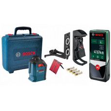 Лазерный нивелир Bosch GLL 2-20, BM3, Лазерный дальномер Bosch PLR 50 C (0601063J00+0603672320)