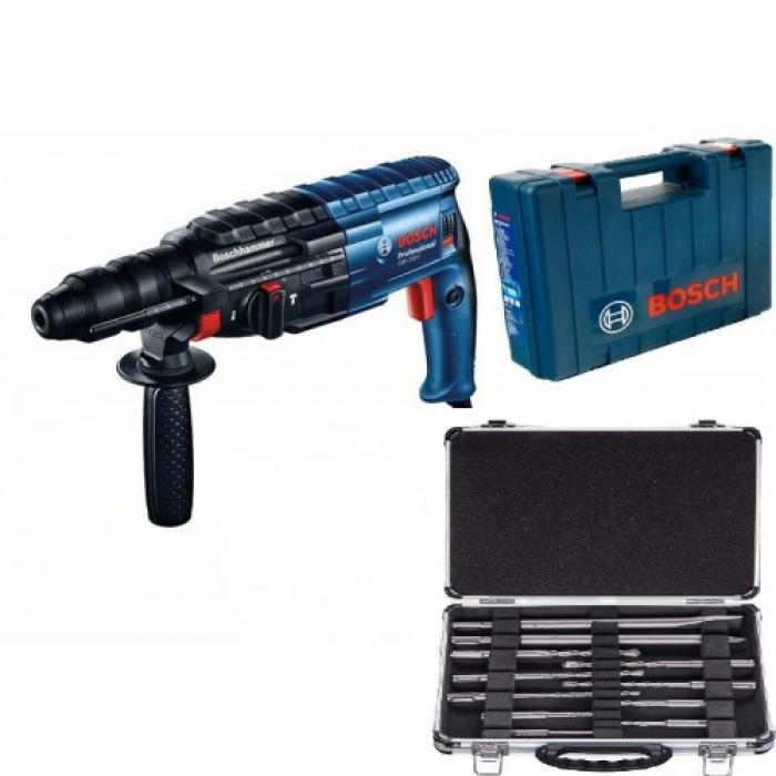 Перфоратор Bosch Professional GBH 240 (0611272100), Кейс, Набір SDS plus (0615990L44)