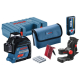 Линейный лазерный нивелир Bosch Professional GLL 3-80, Универсальный держатель Bosch BM 1, Лазерный приемник Bosch LR 7, кейс