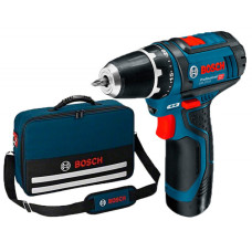 Акумуляторний шуруповерт Bosch GSR12V-15, АКБ 12 В/2 Ач, Зарядний пристрій, Сумка (0615990G6L1)