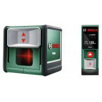 Линейный лазерный нивелир Bosch Quigo III , Лазерный дальномер Bosch Zamo II (0603663220+0603672620)