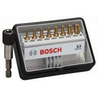 Набор бит (9 шт), держатель Bosch Robust Line Max Grip S3 (2607002576)