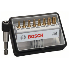 Набор бит (9 шт), держатель Bosch Robust Line Max Grip S3 (2607002576)