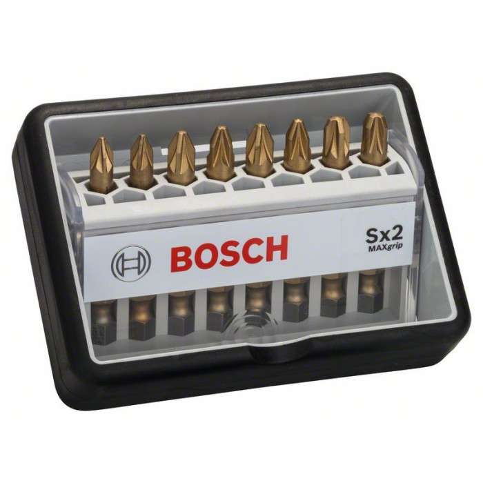Набор бит (8 шт) Bosch Robust Line Max Grip Sx2 (2607002571)