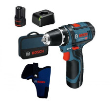 Акумуляторний шуруповерт Bosch GSR 12V-15, 2 x 2.0Ah (060186810F), кобура для шуруповерта