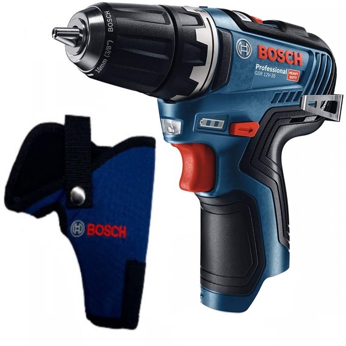Акумуляторний шуруповерт Bosch GSR 12V-35 (Без АКБ та ЗУ), кобура для шуруповерта (2739183003)