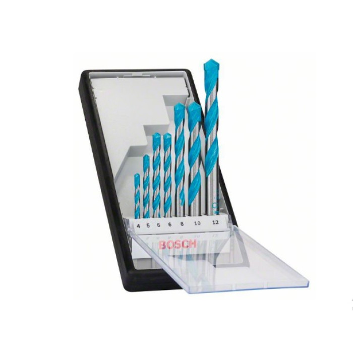 Набор сверл Bosch CYL-9 Multi Construction, 4,5,6,6,8,10,12 мм, 7 шт. (2607010543)