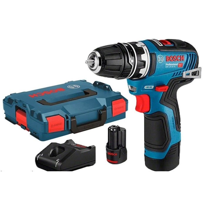 Акумуляторний безщітковий шуруповерт Bosch Professional GSR 12V-35 FC з БЗП в L-Boxx 102 з 2 акб GBA 12V 3.0Ah та з/в GAL 12V-40 (06019H3001)