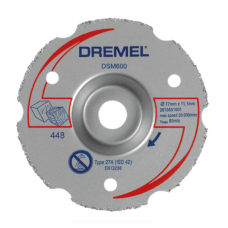 Отрезной диск карбидный для резки заподлицо Dremel DSM600 77x11.1 мм (2615S600JB)