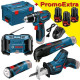 Набір із 5 акумуляторних інструментів Bosch 10.8 V Li-ion шуруповерт GSR 10,8 V, мультирізак GOP 10.8 V, ліхтарик GLI 10.8 V, шабельна пила GSA 10.8 V та радіо GML 10.8 V (0615990GF0)