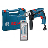 Дрель ударная Bosch GSB 13 RE БЗП (0601217103), набор сверл