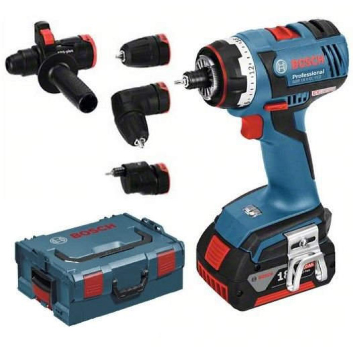 Акумуляторний шуруповерт Bosch GSR 18 V-EC FC2 (4 насадки) (06019E1104)