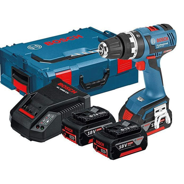 Акумуляторний ударний шуруповерт Bosch GSB 18 V-EC Professional L-Boxx (06019E9101)