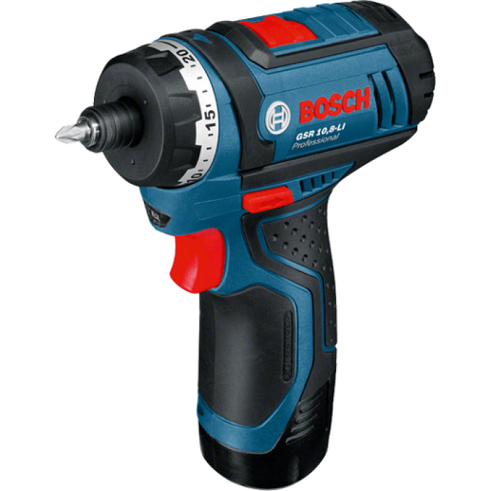 Акумуляторний шуруповерт Bosch GSR 10,8-Li Professional 2 х 1,5 Аh (0601992906)