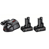 Комплект аккумуляторов Bosch GBA 10.8 В 4.0 Ач - 2 шт, зарядное устройство Bosch AL 1130 CV (1600Z00046)