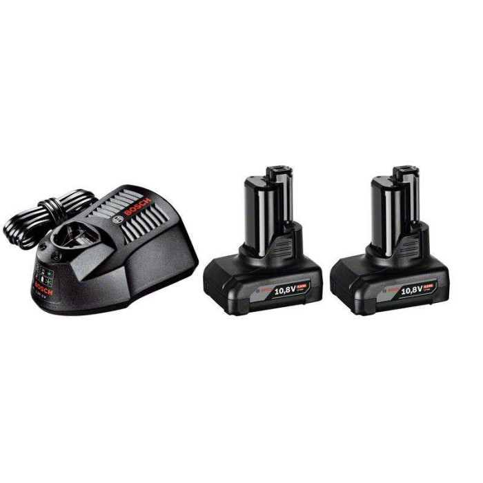 Комплект аккумуляторов Bosch GBA 10.8 В 4.0 Ач - 2 шт, зарядное устройство Bosch AL 1130 CV (1600Z00046)