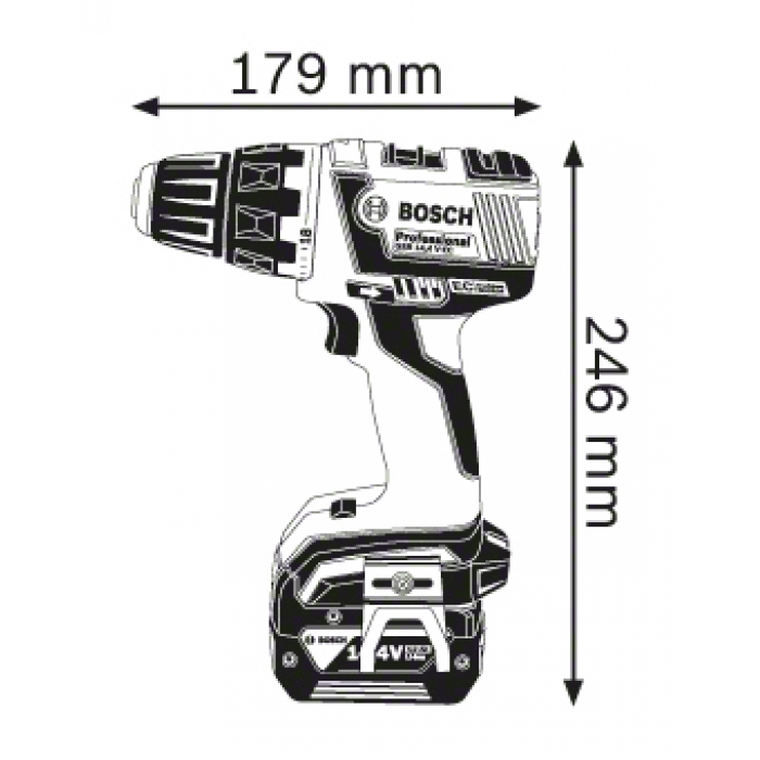 Акумуляторний шуруповерт Bosch GSR 14,4 V-EC Professional (06019E8001)
