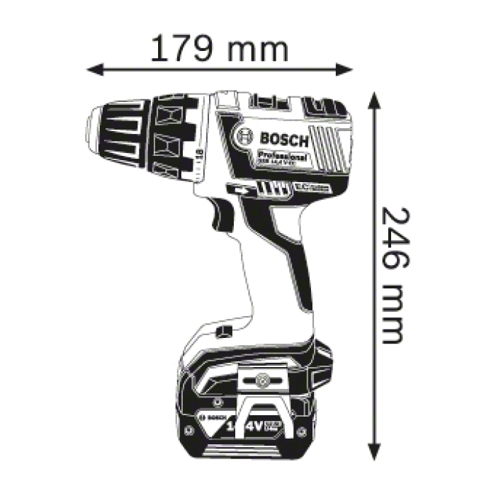Акумуляторний шуруповерт Bosch GSR 14,4 V-EC Professional (каркас) (06019D6000)