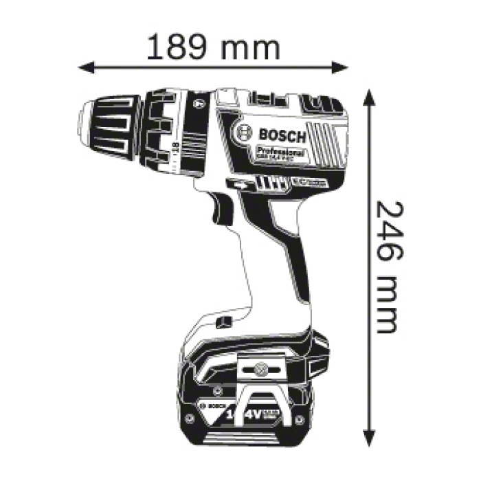 Акумуляторний ударний шуруповерт Bosch GSB 14,4 V-EC Professional (06019D7001)