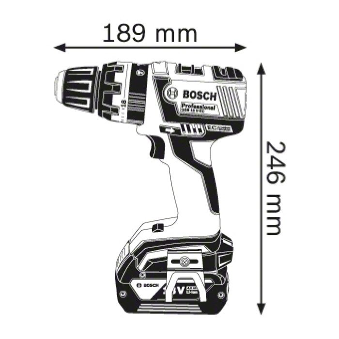 Акумуляторний ударний шуруповерт Bosch GSB 18 V-EC Professional L-Boxx (06019E9104)