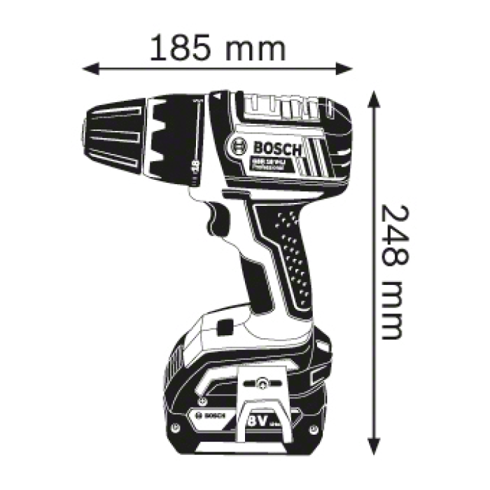 Акумуляторний шуруповерт Bosch GSR 18 V-LI Professional (060186610H)
