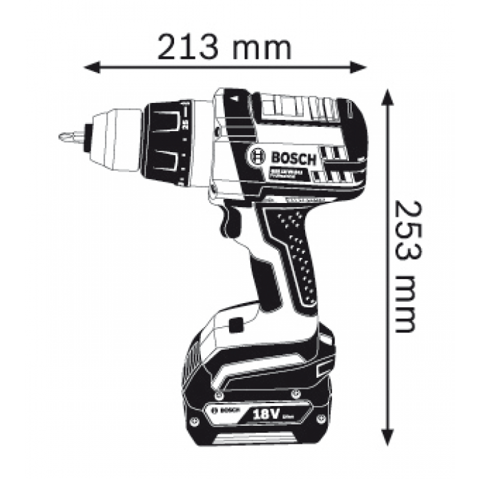 Акумуляторний шуруповерт Bosch GSR 18 VE-2-LI Professional (06019D9100)