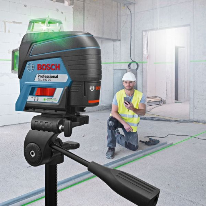 Лазерный нивелир Bosch GLL 3-80 CG (0601063T00), Лазерный дальномер Bosch PLR 50 C (0603672220)