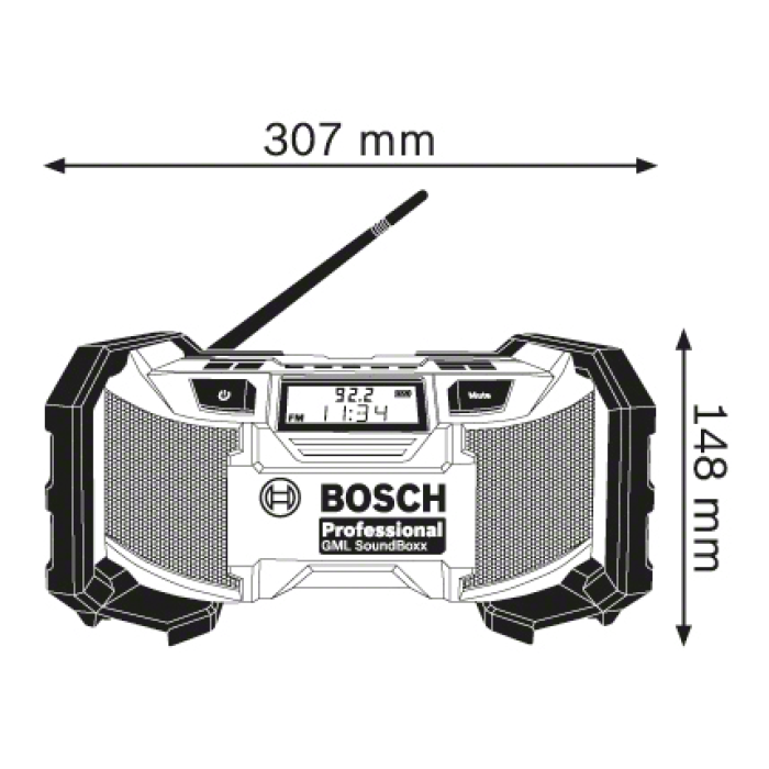 Аккумуляторный радиоприёмник Bosch GML SoundBoxx Professional (без аккумулятора и зарядного устройства)