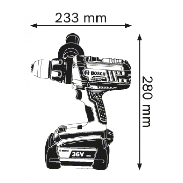 Акумуляторний шуруповерт Bosch GSR 36 VE-2-LI Professional (06019C0100)