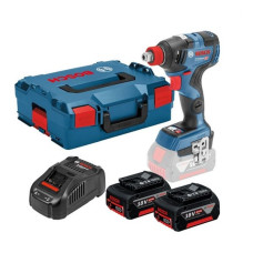 Акумуляторний гайковерт Bosch GDX 18V-200 С, АКБ GBA 18V 5.0Ah (2 шт), ЗУ, Кейс L-BOXX (06019G4201)