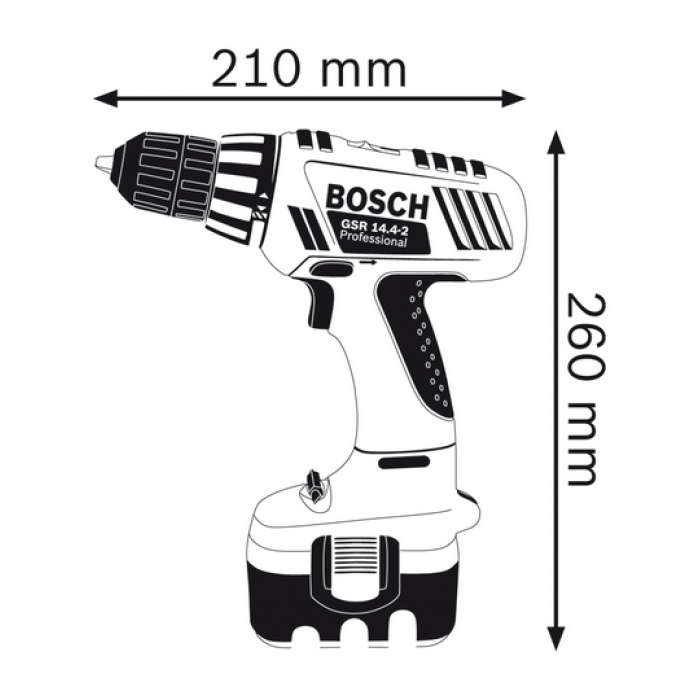 Акумуляторний шуруповерт Bosch GSR 14,4-2 Professional (0601918G20)
