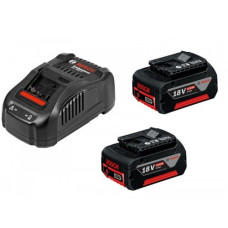 Набор аккумуляторов Bosch GBA 18 В 5 Ач - 2 шт, зарядное устройство Bosch GAL1880 CV (1600A00B8J)