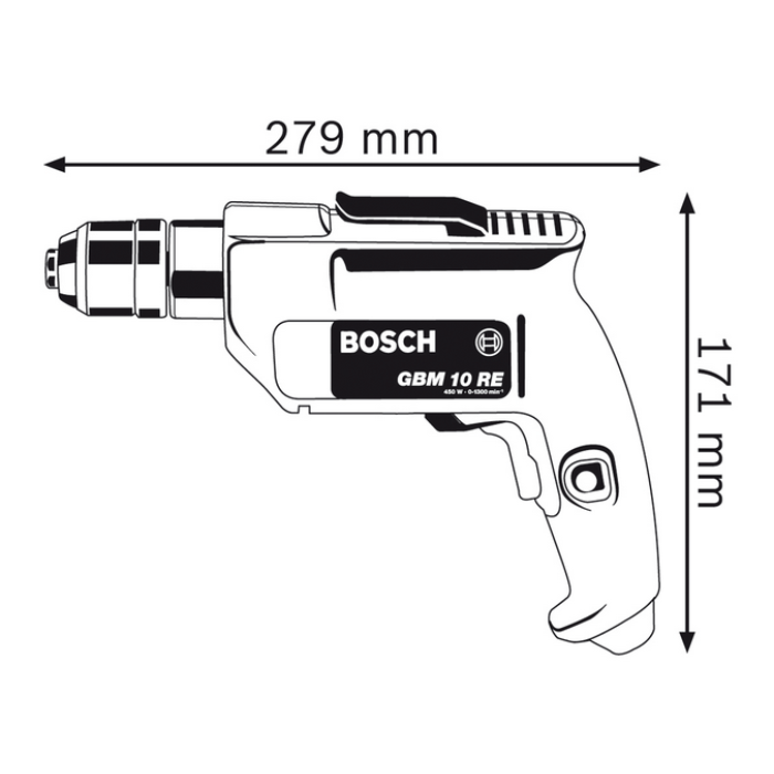 Дриль безударна Bosch GBM 10 RE Professional (0601473600)